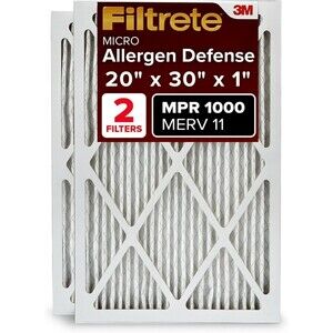 Filtrete AD22-2PK-6E Allergen Defense Air Filter - Pack of 2 19.81 x 29.81 x 0.8